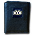 BYU Cougars Leather Tri-fold Wallet